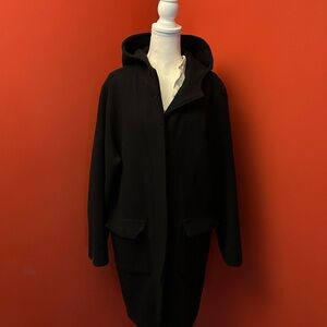 Lands End Black Pea Coat